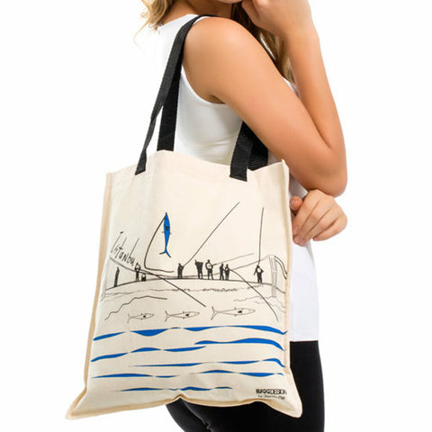 Biggdesign Fisher Einkaufstasche, Stofftasche, Umhängetasche, 38x41cm