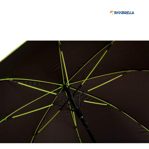 Biggbrella Schwarz/Grün Regenschirm, 23 Zoll