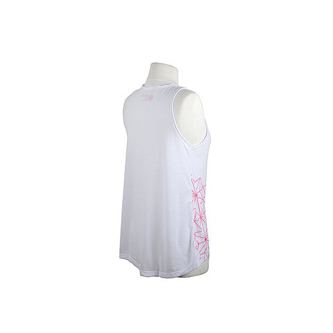 Biggyoga Aura Damen Sport T-Shirt, Yoga Tank Top, Weiß, L