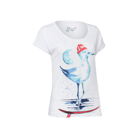 Anemoss Marine Collection Seagull Damen T-Shirt, S