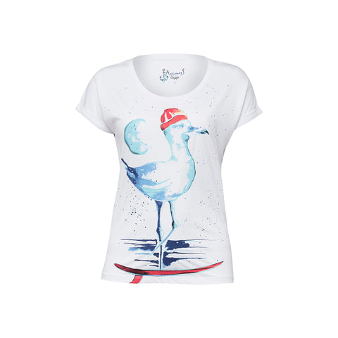 Anemoss Marine Collection Seagull Damen T-Shirt, S