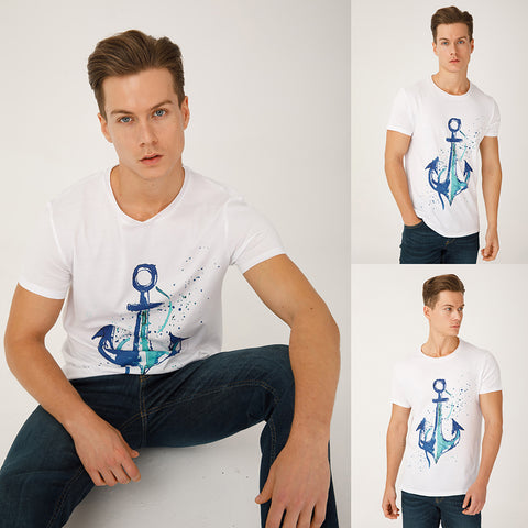 Anemoss Marine Collection Anchor Herren T-Shirt, S