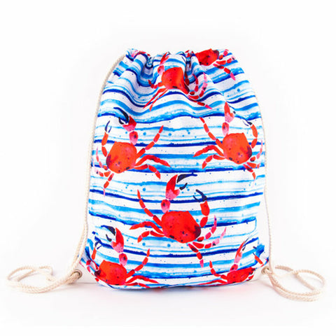 Anemoss Marine Collection Crab Rucksack mit Kordelzug