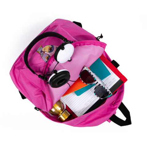 Biggdesign Owl and City Mini Backpack, Pink