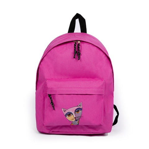 Biggdesign Owl and City Mini Rucksack, Rosa