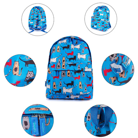 Biggdesign Cats Rucksack, Blau