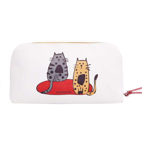 Biggdesign Cats Damen Kosmetiktasche, Weiss, 16 x 11 cm