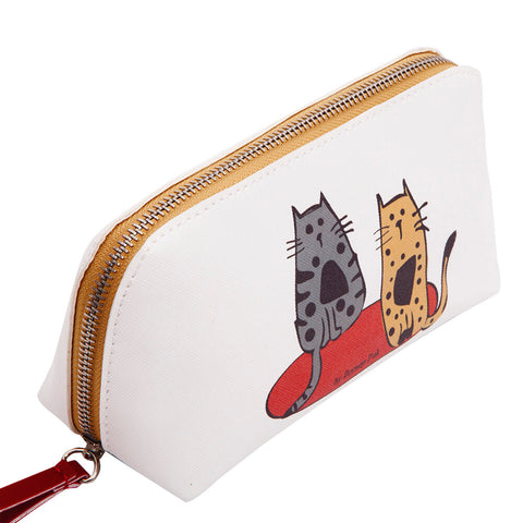 Biggdesign Cats Damen Kosmetiktasche, Weiss, 16 x 11 cm