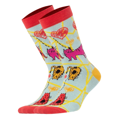 Biggdesign Cats Damen Socken Set, Baumwolle, Größe 36-40, 3er Pack