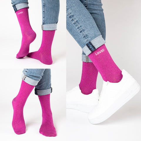 Biggdesign Moods Up 7-Paar Glitzer Socken Set