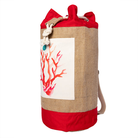 Anemoss Marine Collection Coral Jute Tasche