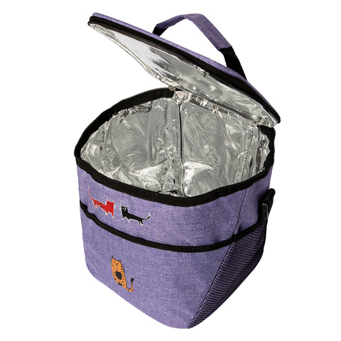 Biggdesign Cats Cooler Bag, Purple, 10 L