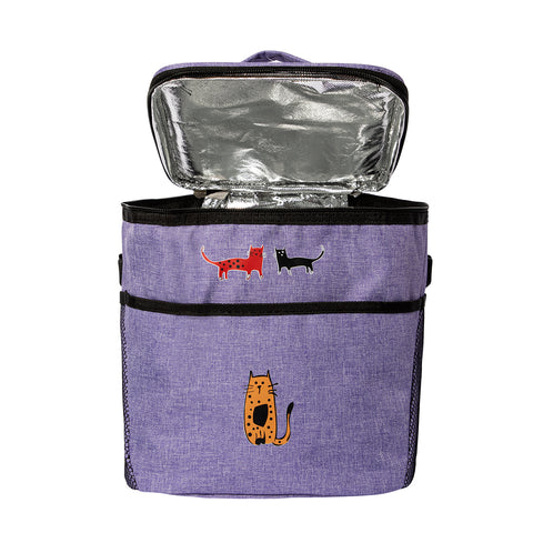 Biggdesign Cats Cooler Bag, Purple, 10 L