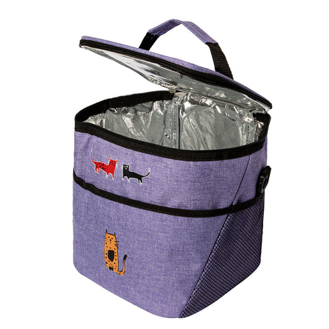 Biggdesign Cats Cooler Bag, Purple, 10 L