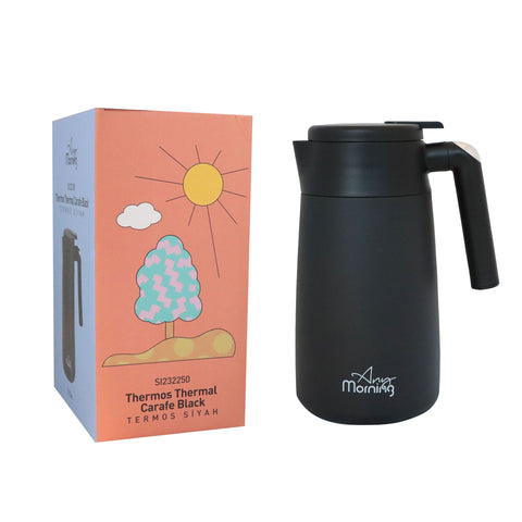 Any Morning Thermos Isolierkanne, Schwarz