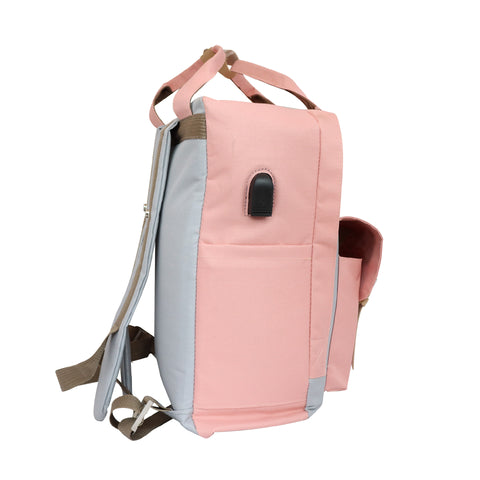 Biggdesign Cats Rucksack mit USB-Anschluss, Pink