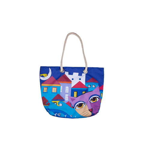 Biggdesign Owl and City Beach and shopping bag, beach bag