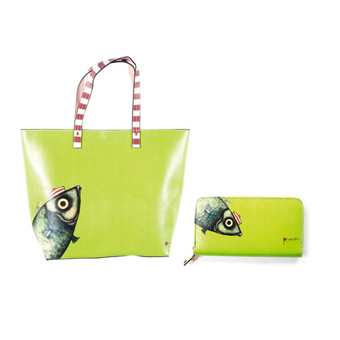 Biggdesign Pistachio Umhängtasche und Brieftasche Set