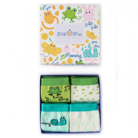 Milk&Moo Cacha Frog und Baby Sangaloz 2 Paar Baby Socken