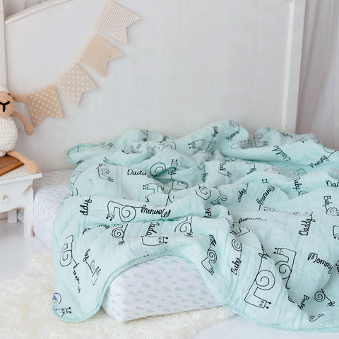 Milk&Moo Sangaloz Musselin Flauschige Babydecke, 90x110 cm