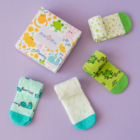 Milk&Moo Cacha Frog and Sangaloz 4 Paar Socken für Mutter