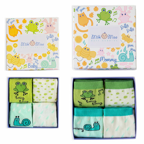 Milk&Moo Cacha Frog und Sangaloz  Mutter-Kind Socken Set