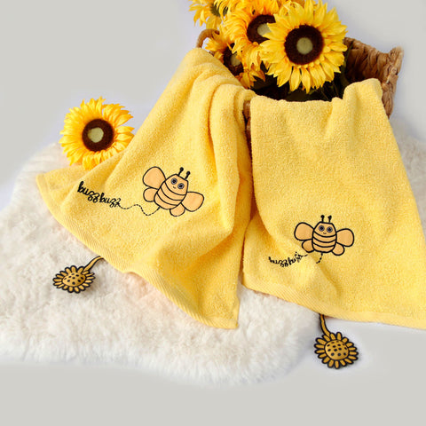 Milk&Moo Buzzy Bee Kinder Handtuch 2er Set