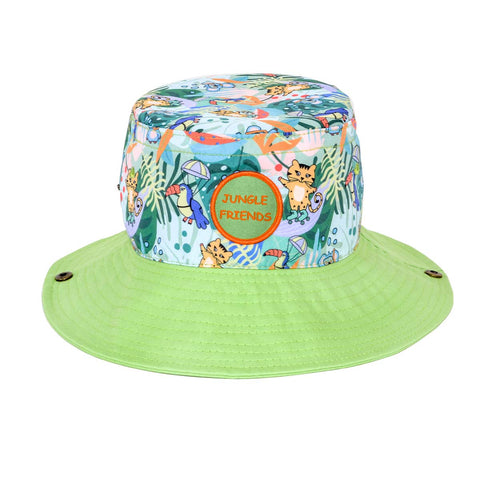 Milk&Moo Jungle Friends Kinder Fischerhut, Atmungsaktiv, Unisex