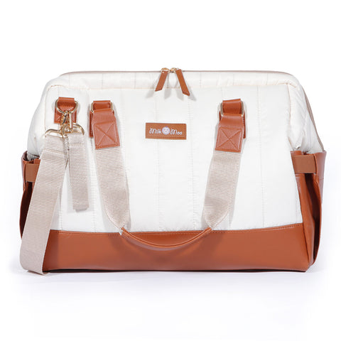 Milk&Moo Wickeltasche Auslaufsicher Baby Reisetasche Beige