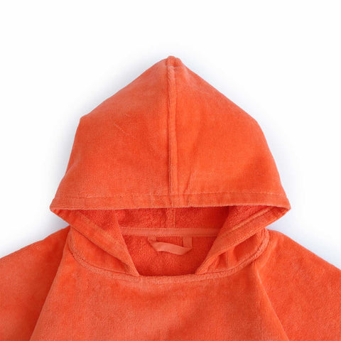 Milk&Moo Kinderponcho %100 Baumwolle Einheitsgröße Orange