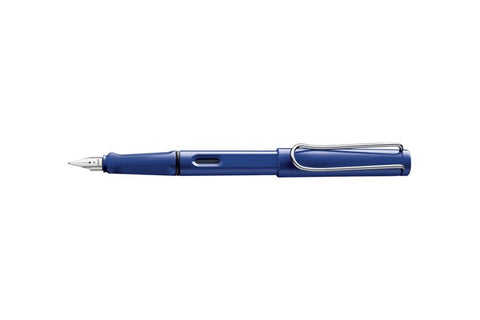 Lamy Safari Füllfederhalter, Metallclip, F-Feder, Blau