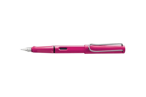 Lamy Safari Füllfederhalter, Metallclip, M-Feder, Rosa