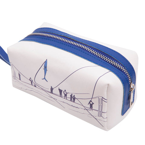 Biggdesign Fishers Damen Kosmetiktasche, Weiss, 18 x 9 cm