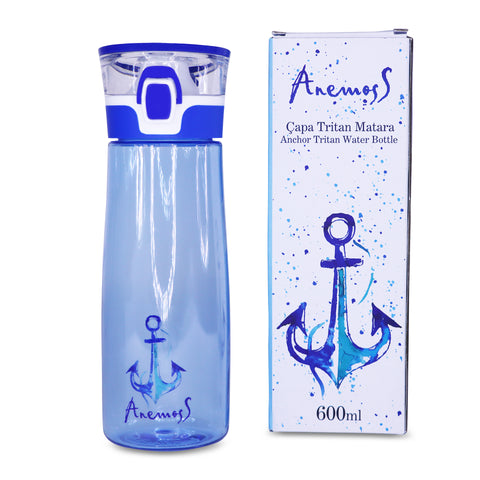 ANEMOSS Anchor Pattern Tritan Water Bottle 600 ml