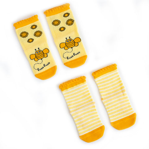 Milk&Moo Buzzy Bee und Chancin 2 Paar Baby Socken 0-12 Monate