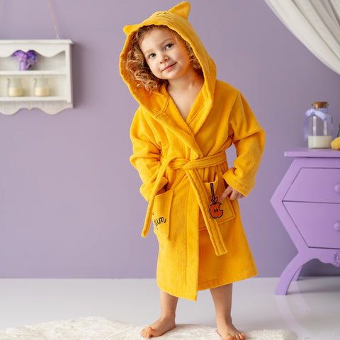 Milk&amp;Moo Tombish Cat children's velvet bathrobe with hood