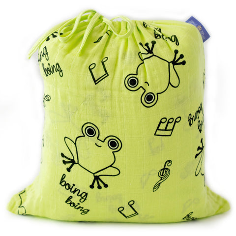 Milk&Moo Cacha Frog Musselin Flauschige Babydecke, 90x110cm