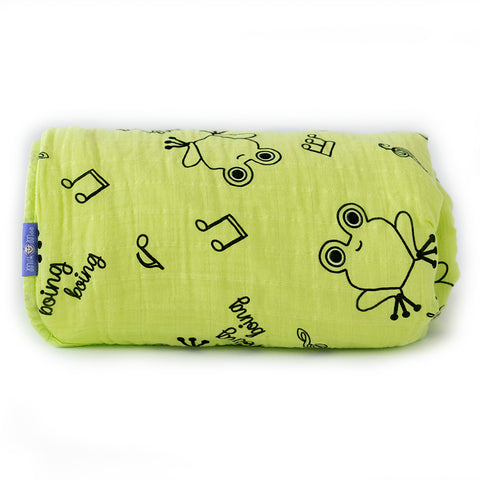 Milk&Moo Cacha Frog Musselin Flauschige Babydecke, 90x110cm