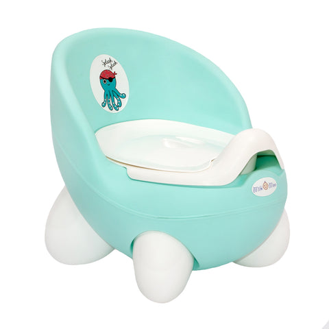 Milk&Moo Kinder Töpfchen, Erste Kindertoilette mit Rückenlehne, Blau