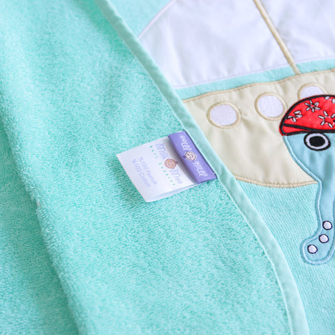 Milk&Moo Sailor Octopus Badeponcho Kinder Türkis